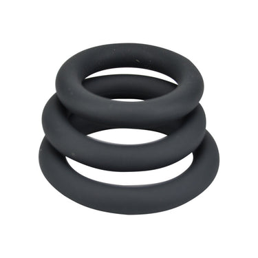 Thick Stretchy Silicone Cock Ring Set 3pc Loving Joy
